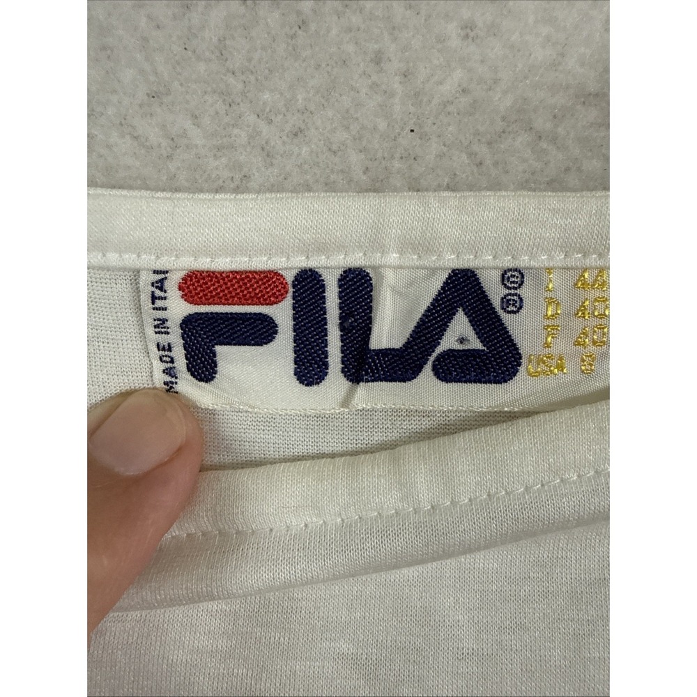 Vintage Retro Single Stitch T Shirt Woman's FILA Italy 1980s ? Swim Cover Dress - Picture 8 of 16